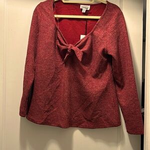 Unique Vintage glitter tie front top